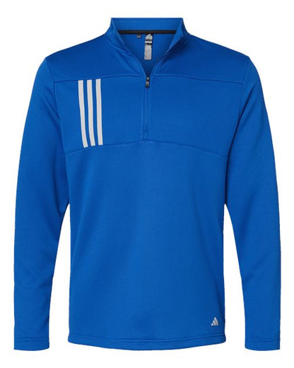 Men's 3-Stripes Double-Knit Quarter-Zip Pullover - 9168
