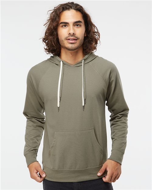 Unisex Icon Lightweight Loopback Terry Hooded Sweatshirt - 9126