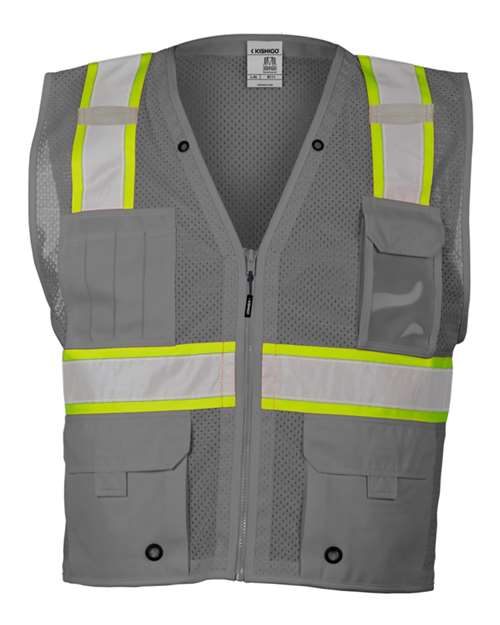 Unisex EV Series® Enhanced Visibility Multi-Pocket Mesh Vest - 4453