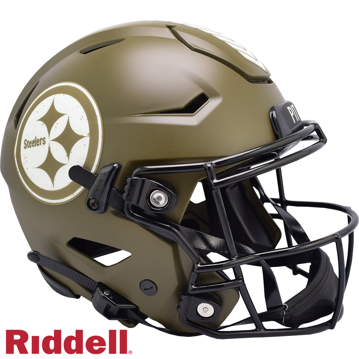 Pittsburgh Steelers Helmet Riddell Authentic Full Size SpeedFlex Style Salute To Service 2022