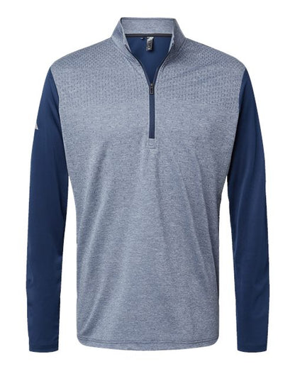 Men's Ultimate365 Heather Block Print Quarter-Zip Pullover - 10209