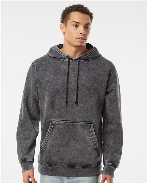 Unisex Midweight Mineral Wash Hooded Sweatshirt - 9808