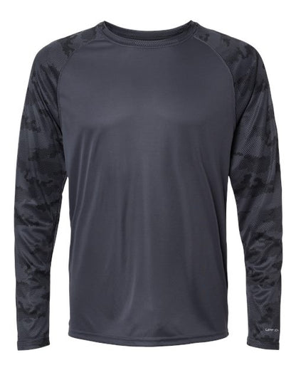Unisex Cayman Performance Camo Colorblocked Long Sleeve T-Shirt - 10524