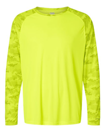 Unisex Cayman Performance Camo Colorblocked Long Sleeve T-Shirt - 10524