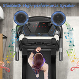2.25HP Folding Treadmill with Bluetooth Speaker & Multi-functional Bracket