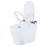 Smart Toilet with Built-in Bidet ADA Height with Auto Flush and Heated Seat and Remote-White - Color: White