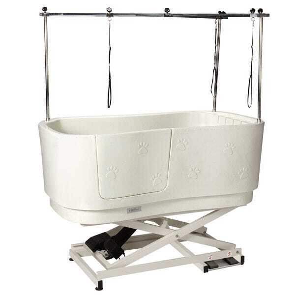 Master Equipment PolyPro Electric Lift Dog Grooming Tubs Ivory