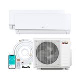 Blast Pro 20000 BTU 2 Zone 23 SEER2 Mini Split AC with Heat Pump-12K + 12K - Size: 12K + 12K