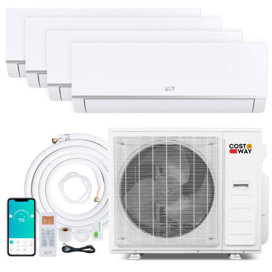 Blast Pro 38000 BTU 4 Zone 20 SEER2 Mini Split AC with Heat Pump-9K + 9K + 9K + 9K - Size: 9K + 9K + 9K + 9K