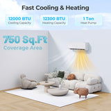 Eco Mini Split AC/Heater: R32 and Inverter - 12000BTU 24 SEER2 115V WiFi