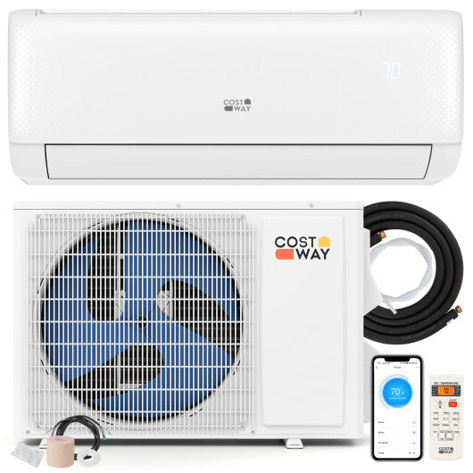 Ultra-Quiet Inverter Mini Split AC: 22 SEER2/R32 Eco Refrigerant  Sleep Mode