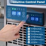 Commercial Under Counter Ice Maker 90 lbs/Day 15 Inch W Built-in - Color: Silver