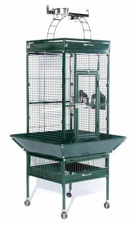 Small Wrought Iron Select Bird Cage Sage Green