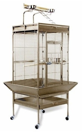 Medium Wrought Iron Select Bird Cage Black
