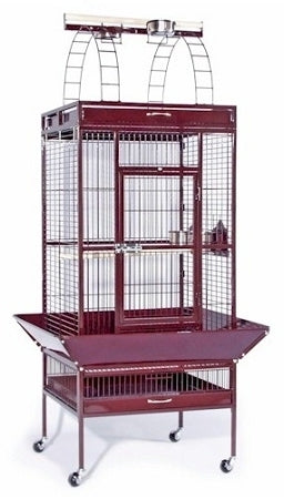 Large Select Wrought Iron Play Top Bird Cage Pewter