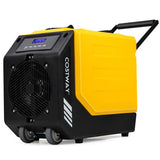 190 PPD Commercial Dehumidifier with Pump and 2 Wheels-Yellow - Color: Yellow