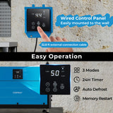 155 Pint Crawl Space Dehumidifier with 3 Modes and 24H Time-White