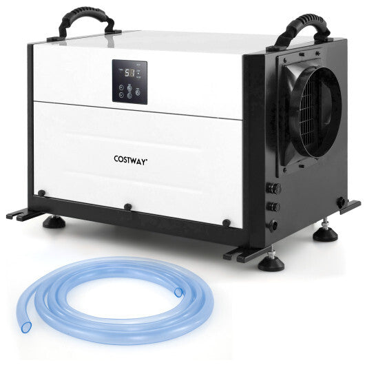 192 Pint Crawl Space Dehumidifier with 3 Modes and 24H Timer-White - Color: White