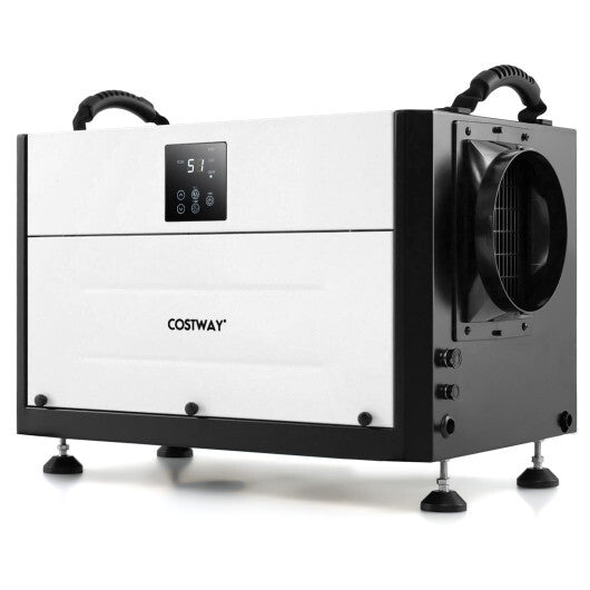 192 Pint Crawl Space Dehumidifier with 3 Modes and 24H Timer-White - Color: White