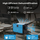 192 Pint Crawl Space Dehumidifier with 3 Modes and 24H Timer-White