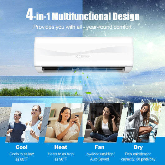 Blast Series 9000 BTU 17 SEER2 208-230V Ductless Mini Split Air Conditioner and Heater