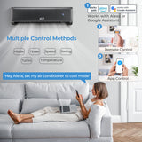 GreyVolt Series Energy Star Certified 12000 BTU 21 SEER2 208-230V Mini Split Air Conditioner and Heater Gray