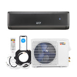 GreyVolt Series Energy Star Certified 12000 BTU 21 SEER2 208-230V Mini Split Air Conditioner and Heater Gray