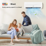 Blast Series 9000 BTU 19 SEER2 115V Ductless Mini Split Air Conditioner and Heater - Color: White - Size: 9000 BTU