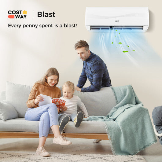 Blast Series 9000 BTU 19 SEER2 115V Ductless Mini Split Air Conditioner and Heater - Color: White - Size: 9000 BTU