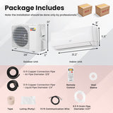 Blast Series 9000 BTU 19 SEER2 115V Ductless Mini Split Air Conditioner and Heater - Color: White - Size: 9000 BTU