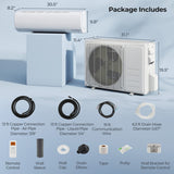 EchoCool Series 17000 BTU 208/230V Mini Split Air Conditioner and Heater Pump System