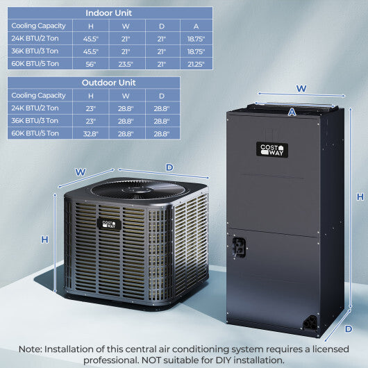 2 Ton 18 SEER2 High-Performance Heat Pump System (Operates down to 5°F)
