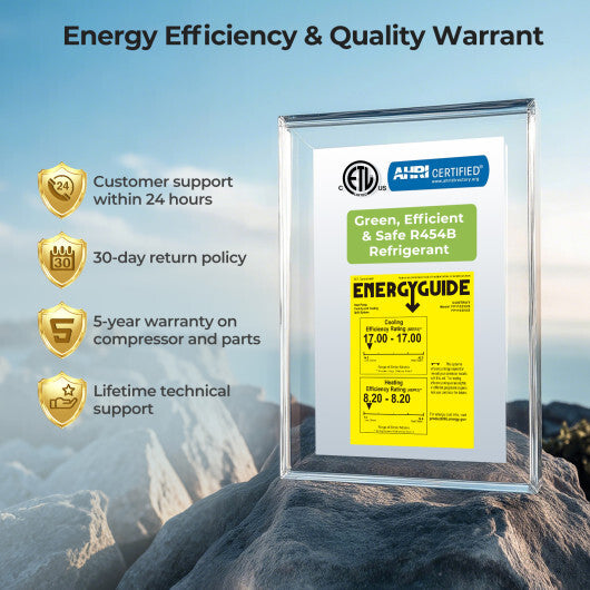 5 Ton 17 SEER2 High-Performance Heat Pump System (Operates down to 5°F)