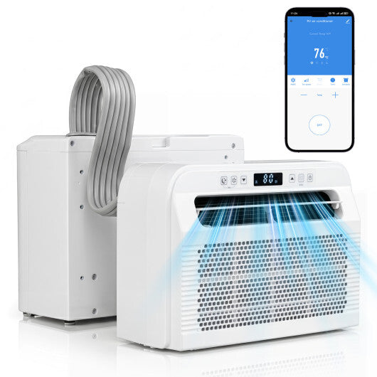 6500 BTU Window AC Unit with WiFi APP Voice Control 24H Timer and Quiet Operation-White - Color: White