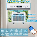 6500 BTU Window AC Unit with WiFi APP Voice Control 24H Timer and Quiet Operation-White - Color: White