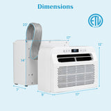 6500 BTU Window AC Unit with WiFi APP Voice Control 24H Timer and Quiet Operation-White