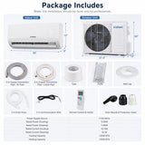 Lithzen 12000 BTU 115V 17 SEER2 Mini Split Air Conditioner and Heater WiFi Enabled