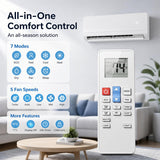 Lithzen 12000 BTU 115V 17 SEER2 Mini Split Air Conditioner and Heater WiFi Enabled