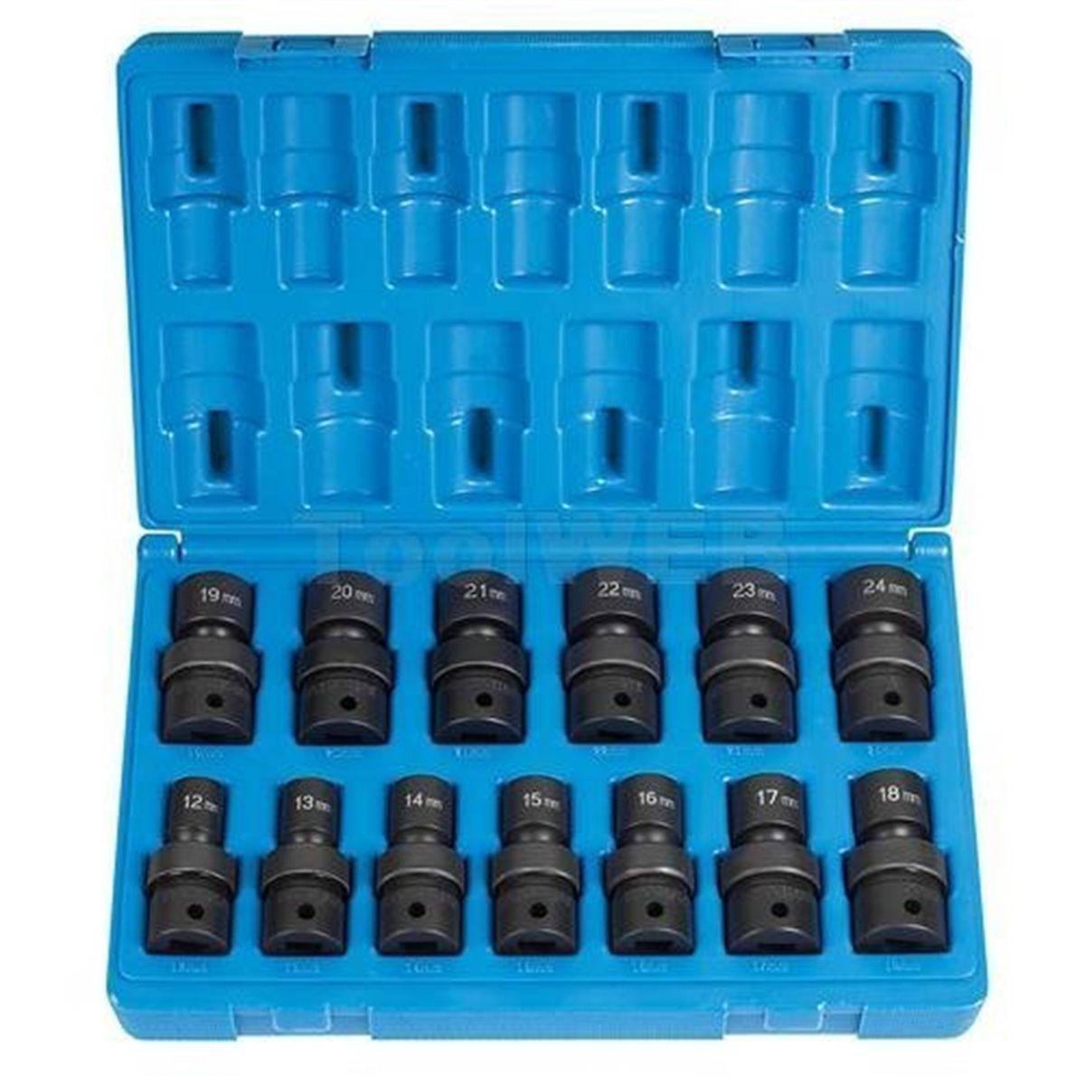 Grey Pneumatic 1/2" Dr. 13 Piece Std Length Metric Universal Set  - 12 Point
