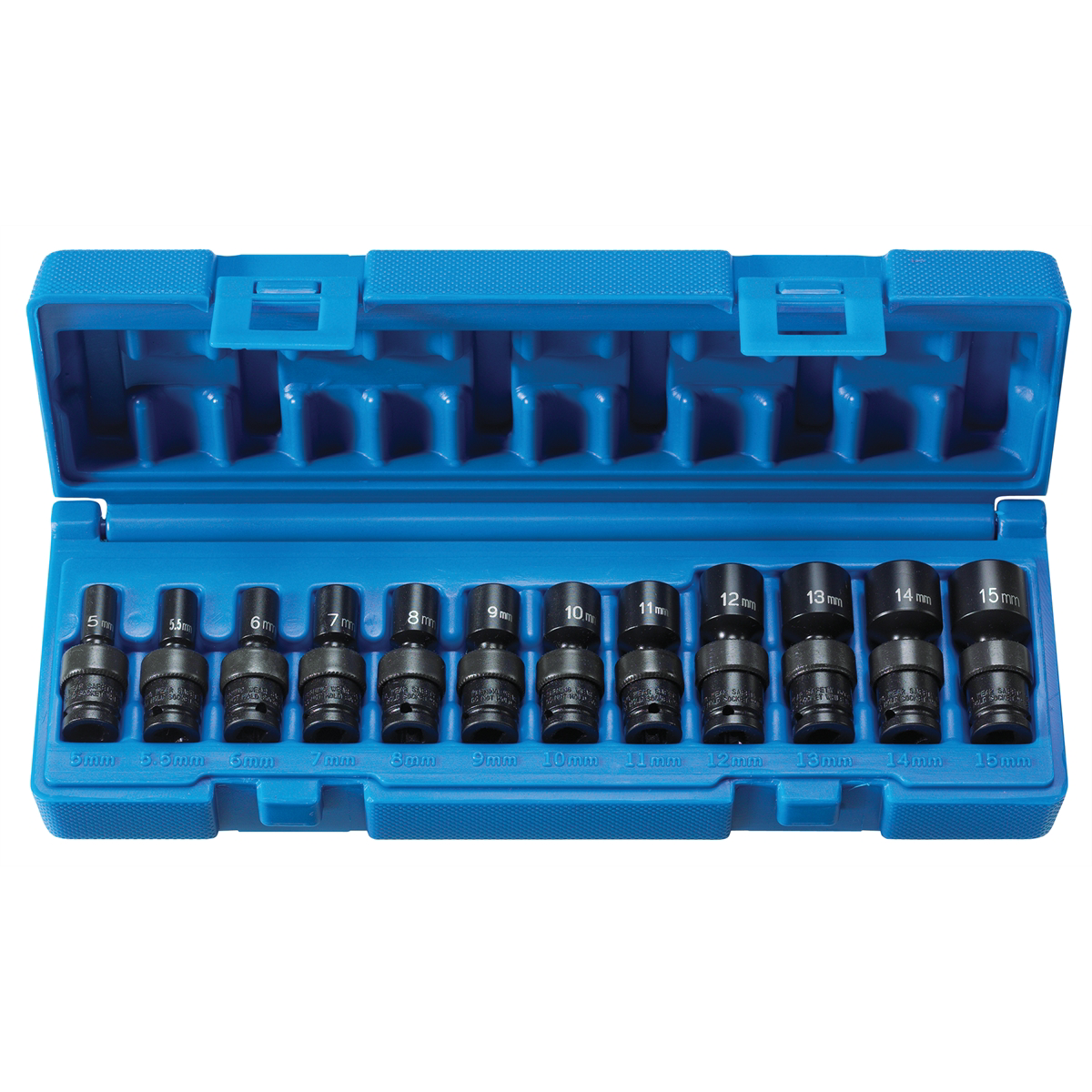 Grey Pneumatic 1/4" Drive 6 PT 12 PC Magnetic Std. Universal Set