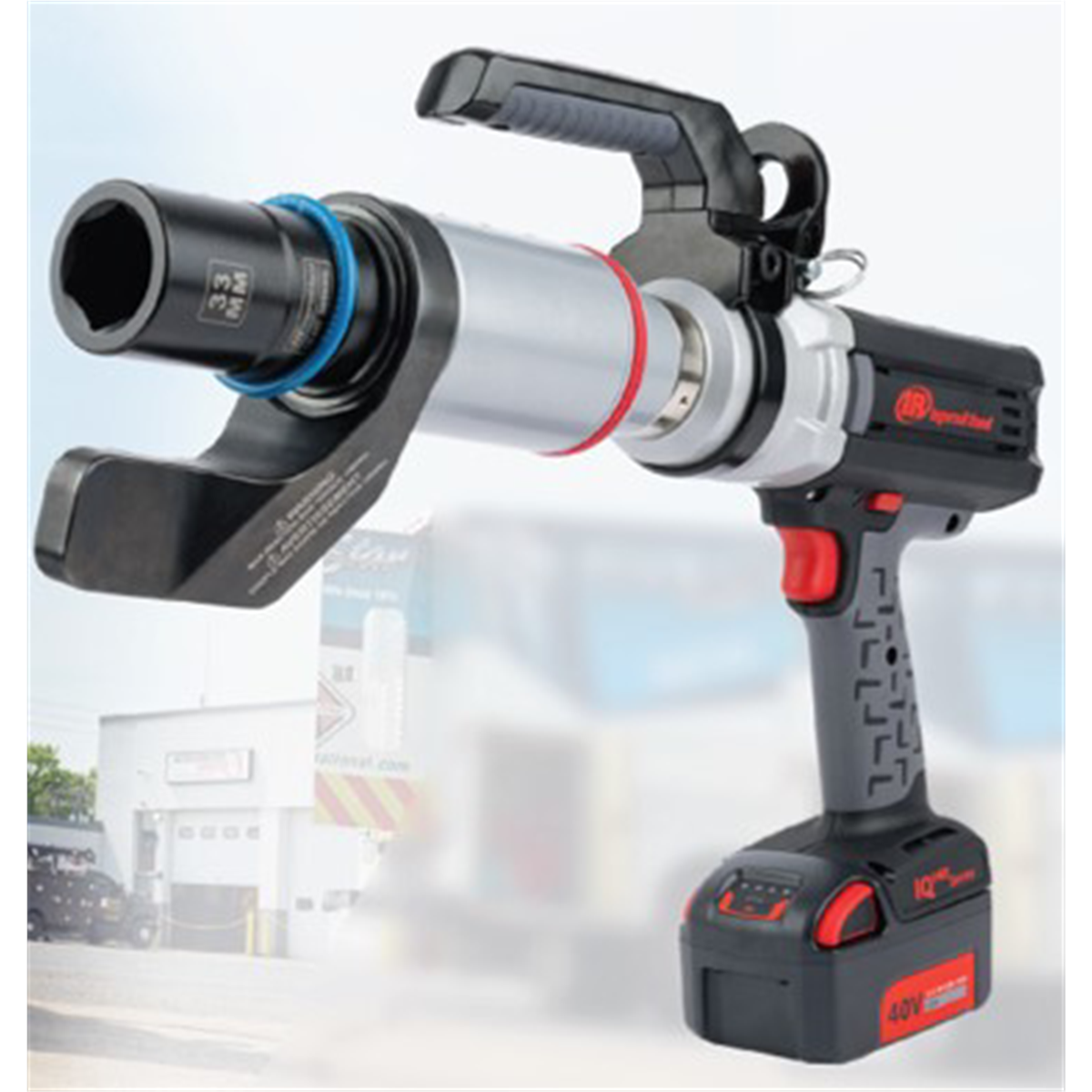 Ingersoll Rand 1" 40V Cordless Torque Multiplier, 2 Battery Kit, 737.6 Ft-lb Torque, Bluetooth/802.15.4, Pistol Grip