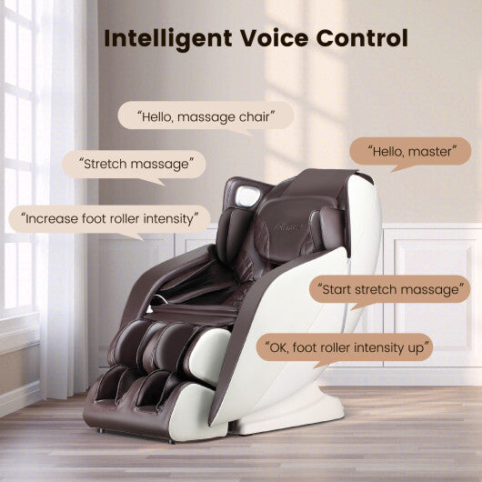 [Lifetime Warranty (Limited-time Offer)] Provox 27-Comfort Full Body Massage Chair with SL Track Airbags Heating-Brown - Color: Brown