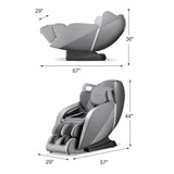 [Lifetime Warranty (Limited-time Offer)] Provox 27-Comfort Full Body Massage Chair with SL Track Airbags Heating-Gray - Color: Gray