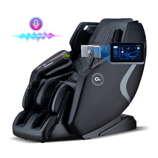 3D SL-Track Full Body Massage Chair with Zero-Gravity Design-Brown