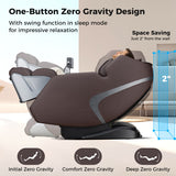3D SL-Track Full Body Massage Chair with Zero-Gravity Design-Brown