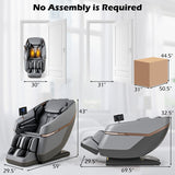 Soothe 48 - Full Body Zero Gravity Massage Chair SL Track Recliner with Touch Screen-Gray