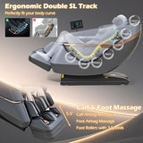 Soothe 48 - Full Body Zero Gravity Massage Chair SL Track Recliner with Touch Screen-Gray