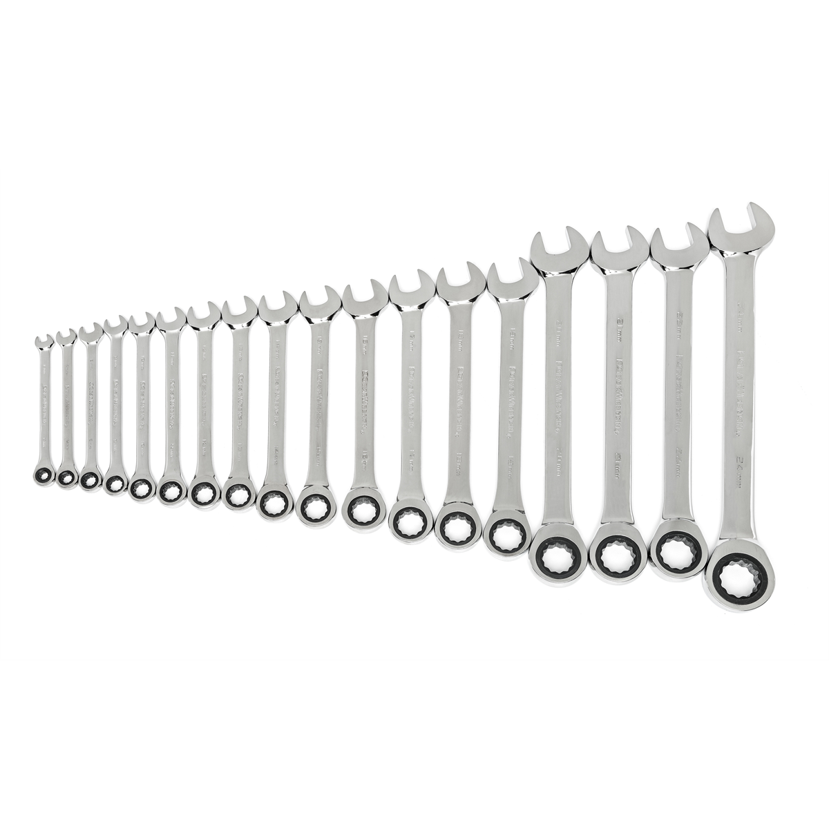 GearWrench 18 Piece 72-Tooth 12 Point Ratcheting Combination Metric Wrench Set