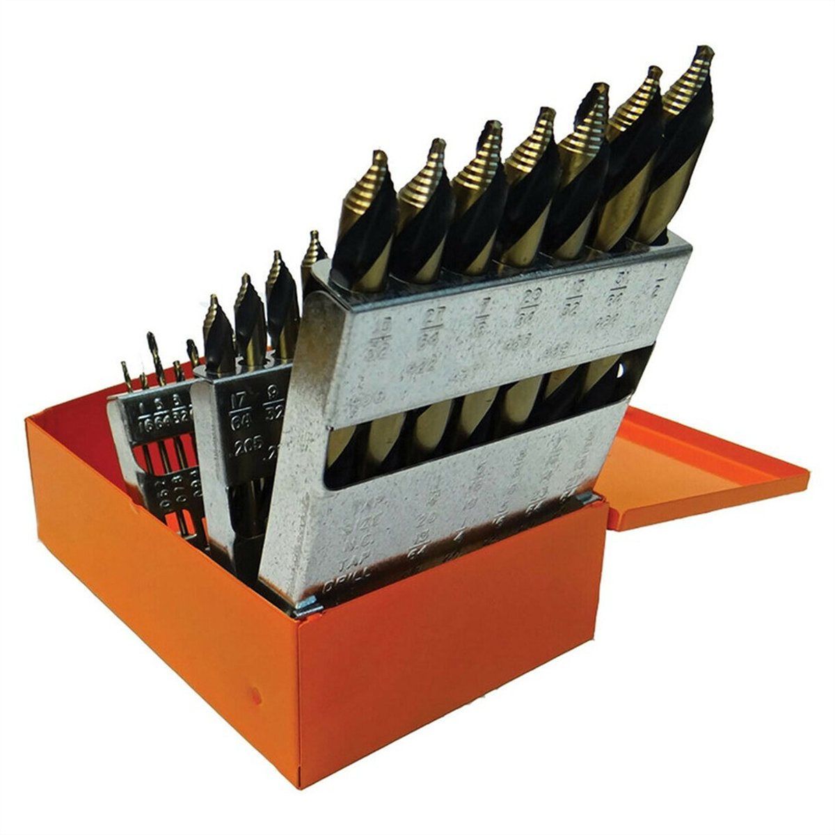KnKut KnKut 29 Piece Jobber Length Step Point Drill Bit Set 1/16"-1/2" by 64ths