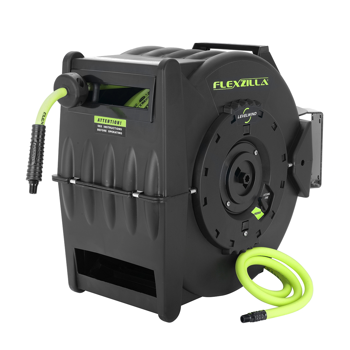 Legacy Manufacturing Flexzilla Pro Retractable Air Hose Reel with Levelwind Technology, 3/8" x 50'